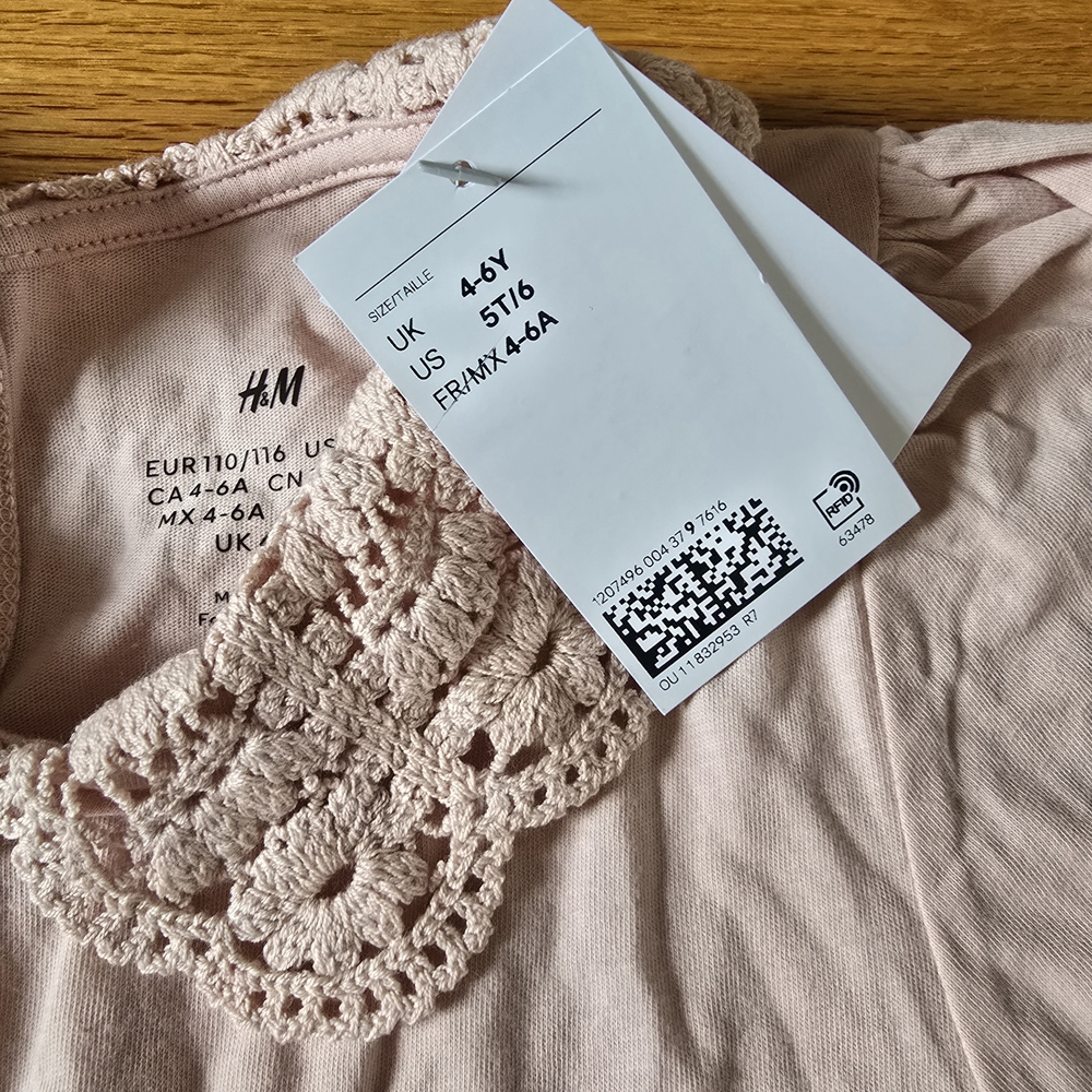 H&M Pink Lace Trim Sleepwear Top